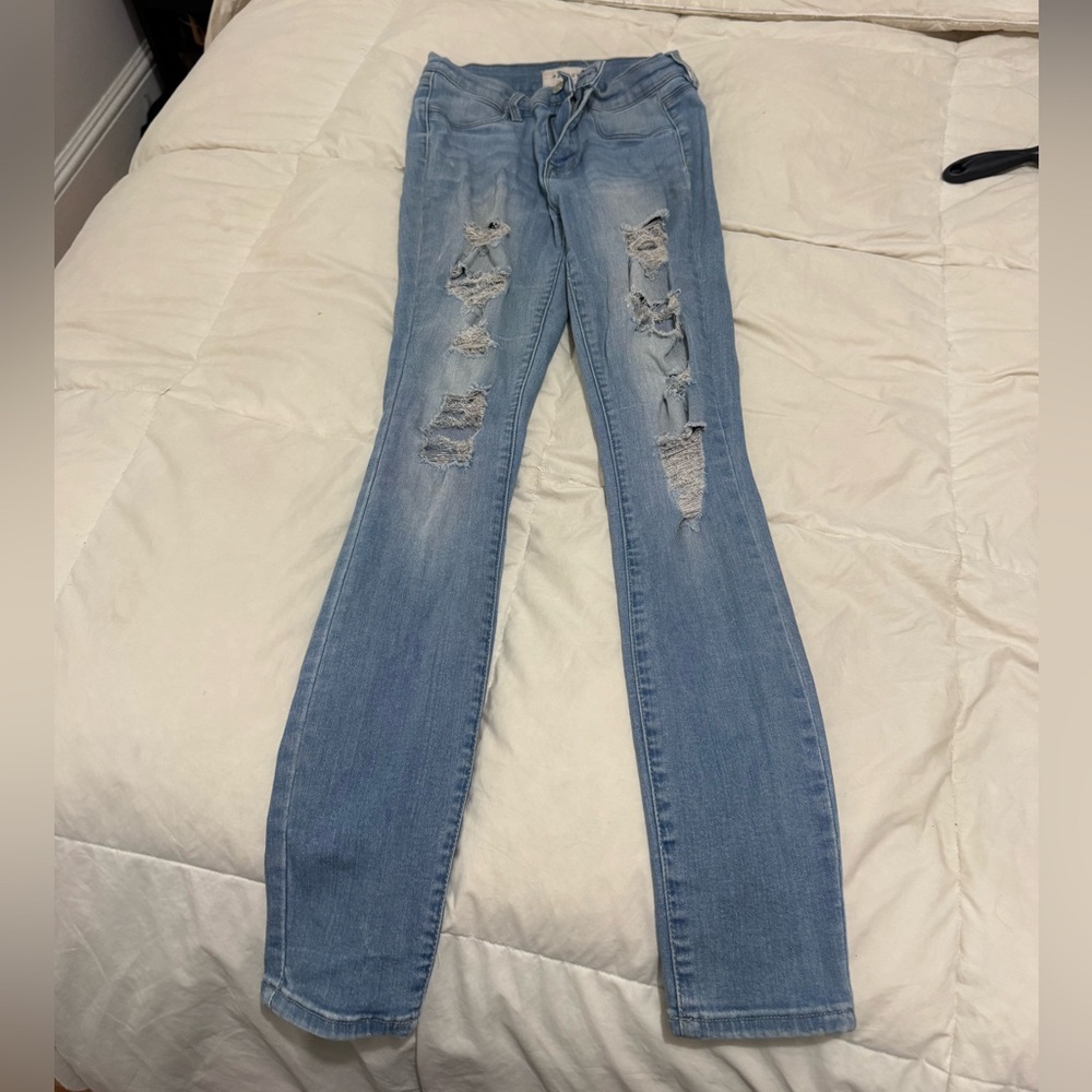 PacSun Light Blue Distressed Skinny Jeans